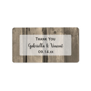 Country Barn Wood Wedding Danke Ihnen für Tags Adressaufkleber
