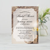 Country Barnwood Brautparty Einladung (Stehend Vorderseite)