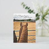 Country Barrel Racer Cowgirl Motivierend Postkarte (Stehend Vorderseite)