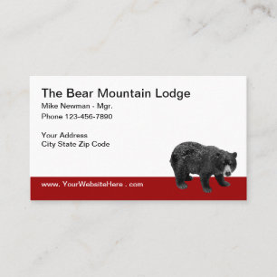 Country Bear Hotel Visitenkarte