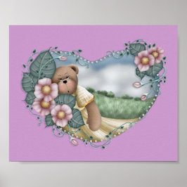 Country Bear in einer Herzdruckmaschine Poster