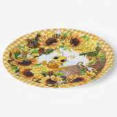 Country Bee Pappteller (Schrägansicht)