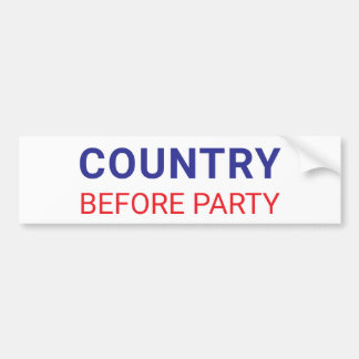Country Before Party Political  Autoaufkleber