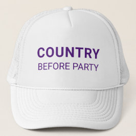 Country Before Party Political Truckerkappe