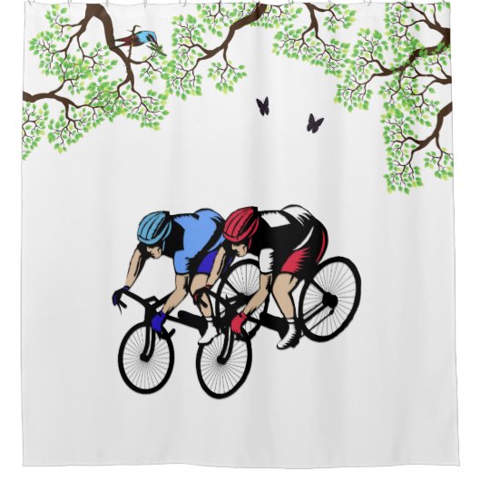 Country Bicycle Race Duschvorhang (Vorderseite)