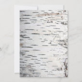 Country Birch Tree Bark Heart Arrow Rustikale Hoch Einladung (Rückseite)