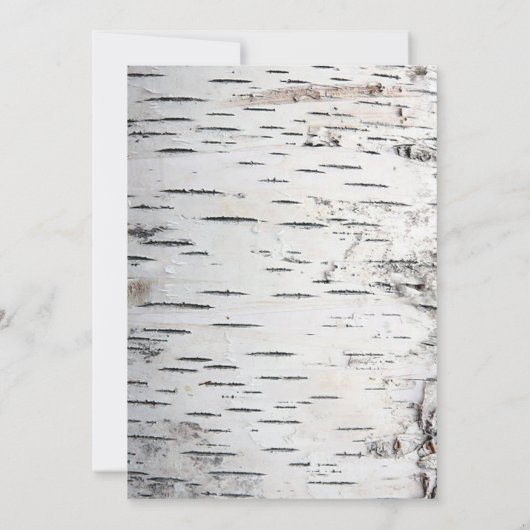 Country Birch Tree Bark Heart Arrow Rustikale Hoch Einladung (Rückseite)