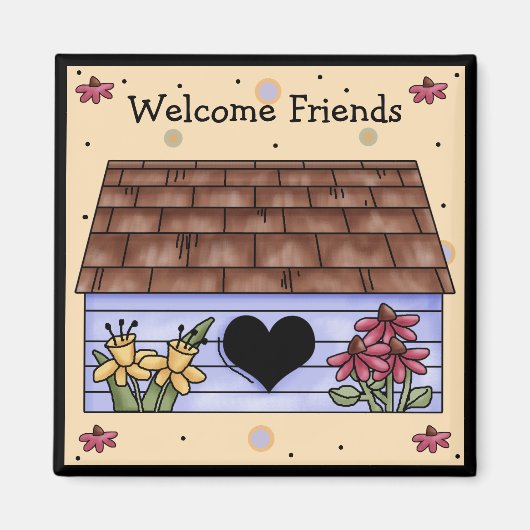 Country Birdhouse Kühlschrankmagnet (Vorne)