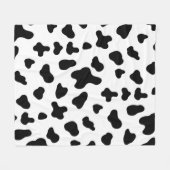 Country Black and White Cow Muster Fleecedecke (Vorderseite (Horizontal))