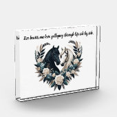 Country Black and White Horses in Liebe Fotoblock (Links)