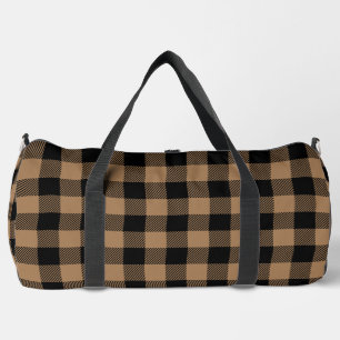 Country Black Ban Karo werfen Kissen Duffle Bag