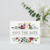 Country Bloom Bloral Rustic WEDD speichern Sie das Ankündigungspostkarte (Stehend Vorderseite)