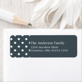 Country Blue Address Labels mit White Polka Dots (Insitu)