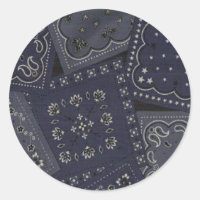 Country Blue Bandana Stickers