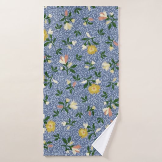 Country Blue Floral Badehandtuch (Badehandtuch)