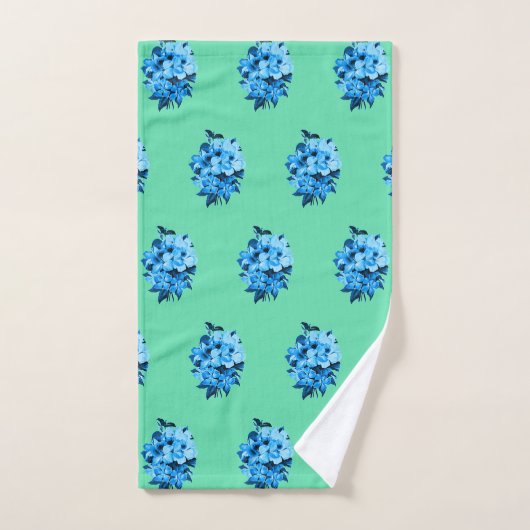 Country Blue Gingham Bouquet Pattern Set (Handtuch)