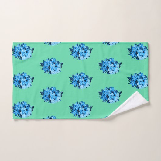 Country Blue Gingham Bouquet Pattern Set (Handtuch)