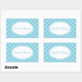 Country Blue Gingham Stickers (Blatt)