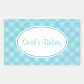 Country Blue Gingham Stickers (Vorderseite)