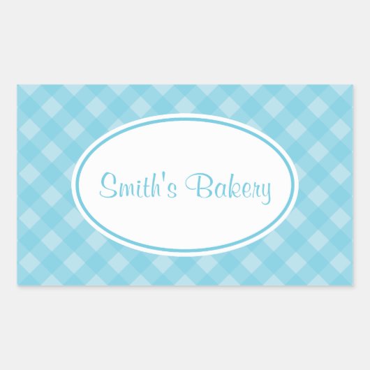 Country Blue Gingham Stickers (Vorderseite)