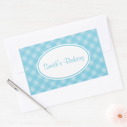 Country Blue Gingham Stickers (Umschlag)