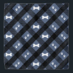 Country Blue Kariert - Haustier Halstuch<br><div class="desc">Haustier Bandana. Mit einem stilvollen Country Blue Karierten Muster. Die Farbe des blauen Hintergrunds kann in eine beliebige Farbe geändert werden. ⭐ 99% meiner Designs in meinem Geschäft sind in Schichten gemacht. Damit können Sie die Größe und den Text der Grafik und des Textes so anpassen, dass sie perfekt zu...</div>