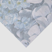 Country Blue Rose & Hydragea Blumendruck Seidenpapier (Detail)