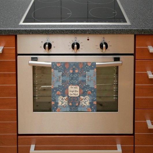 Country Blue Rust Rustic Bauernhaus individuell an Geschirrtuch