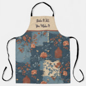 Country Blue Rust Rustic Bauernhaus individuell an Schürze (Vorderseite)