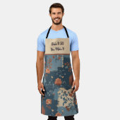 Country Blue Rust Rustic Bauernhaus individuell an Schürze (Getragen)