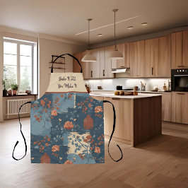 Country Blue Rust Rustic Bauernhaus individuell an Schürze