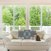 Country Blue Rust Rustikales Bauernhaus Fleecedecke