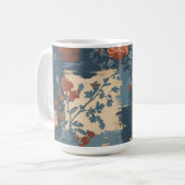 Country Blue Rust Rustikales Bauernhaus Kaffeetasse (Vorderseite Links)
