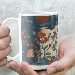 Country Blue Rust Rustikales Bauernhaus Kaffeetasse
