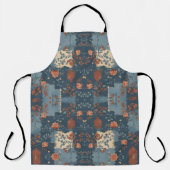 Country Blue Rust Rustikales Bauernhaus Schürze (Vorderseite)