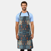 Country Blue Rust Rustikales Bauernhaus Schürze (Getragen)