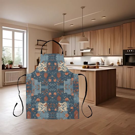 Country Blue Rust Rustikales Bauernhaus Schürze