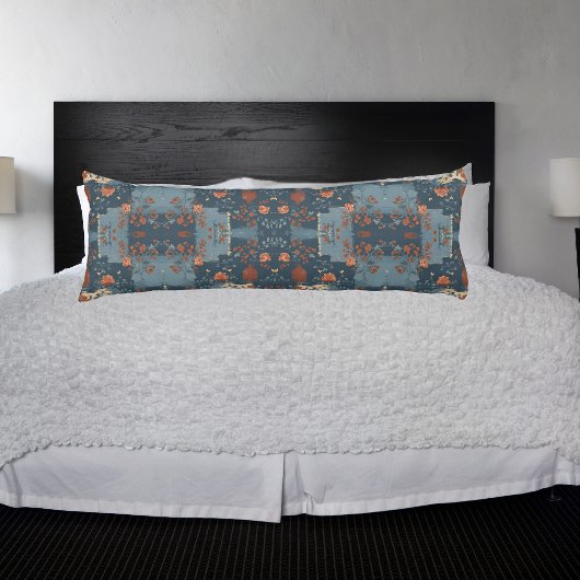 Country Blue Rust Rustikales Bauernhaus Seitenschläferkissen