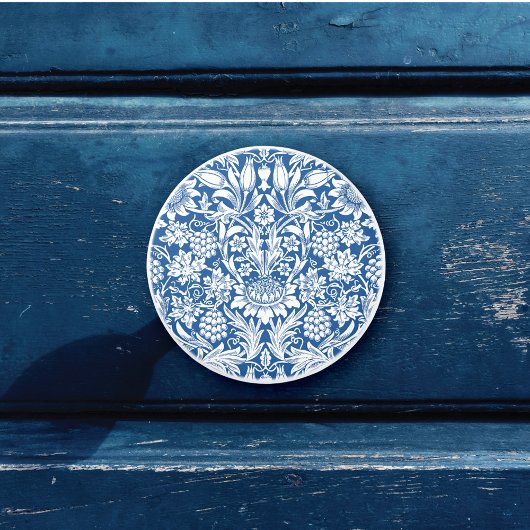 Country Blue Sunflower Trauben William Morris Keramikknauf