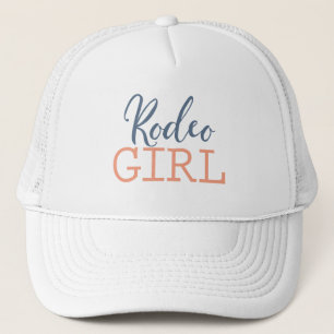 Country Blue und Peach Rodeo Girl Truckerkappe