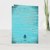 Country Blue Wedding Einladung (Rückseite)