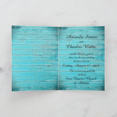 Country Blue Wedding Einladung (Innenseite)