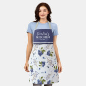 Country Blueberries Personalisiert Küche Schürze (Getragen)