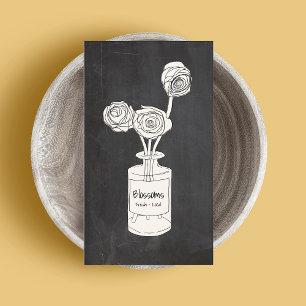 Country Blume floral Florist Chalkboard Visitenkarte