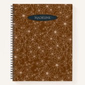 Country Blume handgezeichnetes Muster braune Rusti Notizblock (Vorderseite)