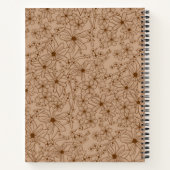 Country Blume handgezeichnetes Muster braune Rusti Notizblock (Rückseite)