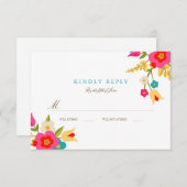 Country Blume Hochzeit RSVP (Vorne/Hinten)