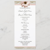Country Blush Daisy and Lace Wedding Program Programm (Vorderseite)