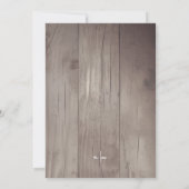 Country Blush Pink Roses Rustic Wood Wedding Einladung (Rückseite)