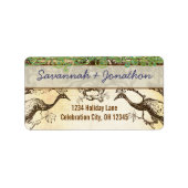 Country Boho Bohemisch Peacock Rücksendeadresse Adressaufkleber (Vorne)